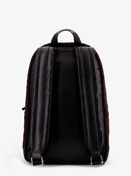 Bottega Veneta Suede Backpack With Intrecciato Motif