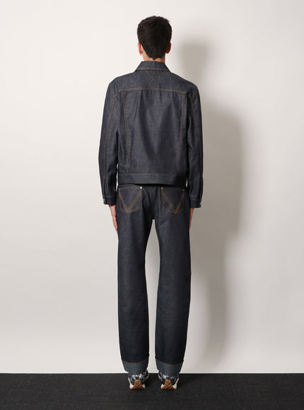 Bottega Veneta Wide Leg Jeans With Turn Ups