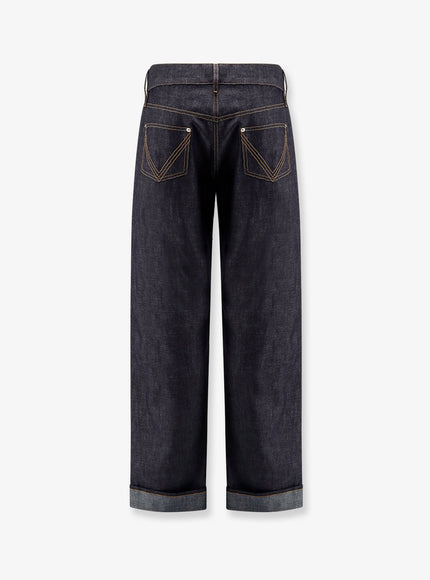 Bottega Veneta Wide Leg Jeans With Turn Ups