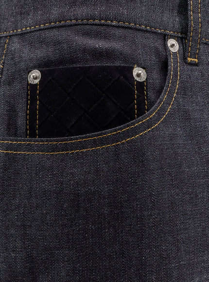 Bottega Veneta Wide Leg Jeans With Turn Ups