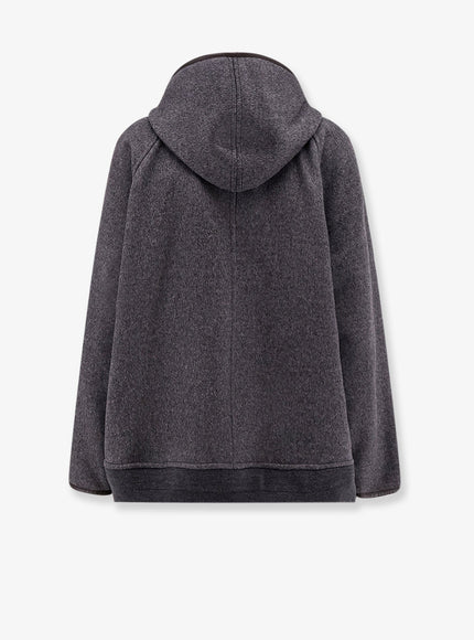 Bottega Veneta Wool Jacket With Leather Profiles