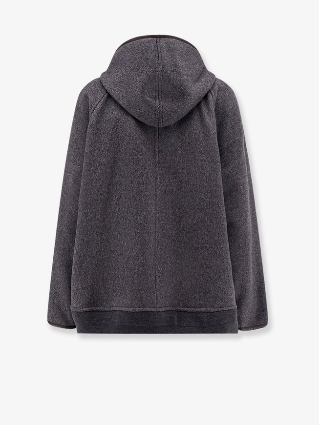 Bottega Veneta Wool Jacket With Leather Profiles