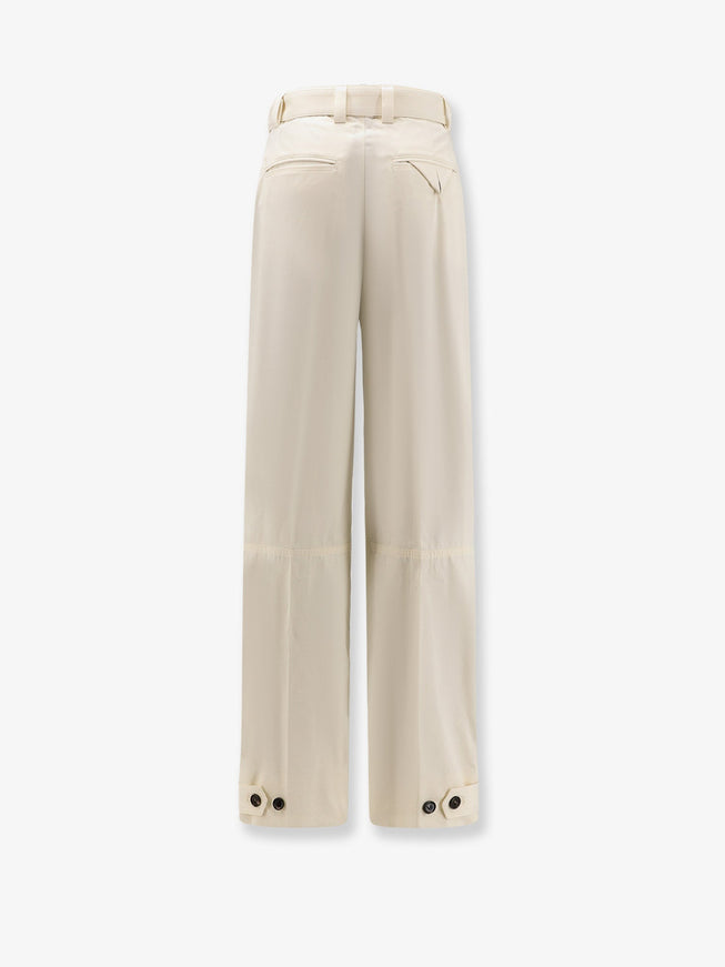 Bottega Veneta Light Cotton Trousers With Belt