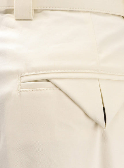 Bottega Veneta Light Cotton Trousers With Belt