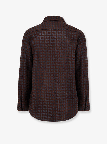 Bottega Veneta Leather And Suede Shirt/Jacket With Intrecciato Motif
