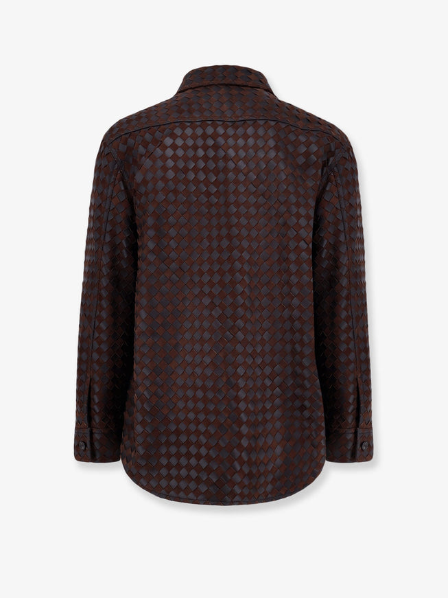 Bottega Veneta Leather And Suede Shirt/Jacket With Intrecciato Motif