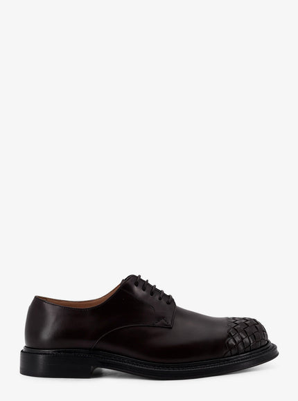 Bottega Veneta James Leather Lace-Up Shoe Fondant