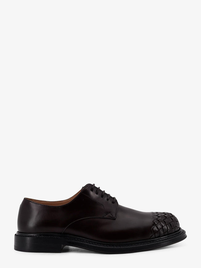 Bottega Veneta James Leather Lace-Up Shoe Fondant