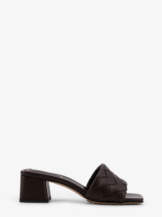 Bottega Veneta Leather Heel Sandals With Intrecciato Motif Fondant