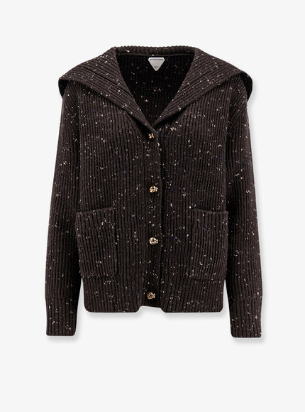 Bottega Veneta Ribbed Wool Cardigan Fondant
