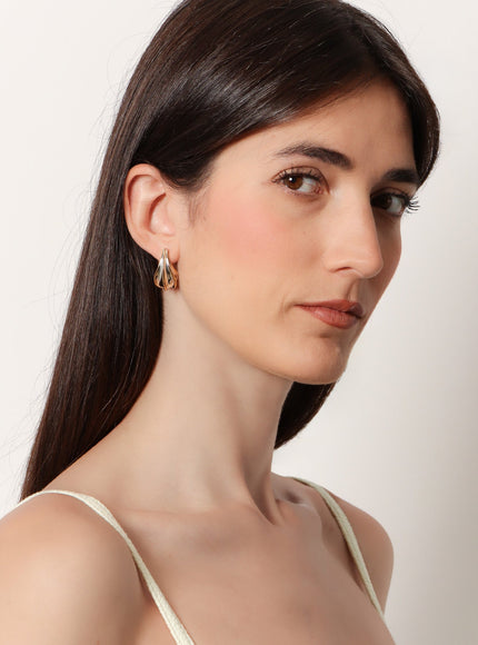 Bottega Veneta Silver Earrings