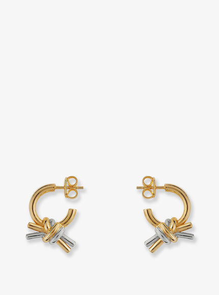 Bottega Veneta Knot Silver Earrings Uni Silver Yellow Gold