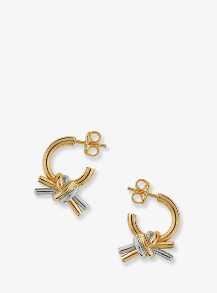 Bottega Veneta Knot Silver Earrings