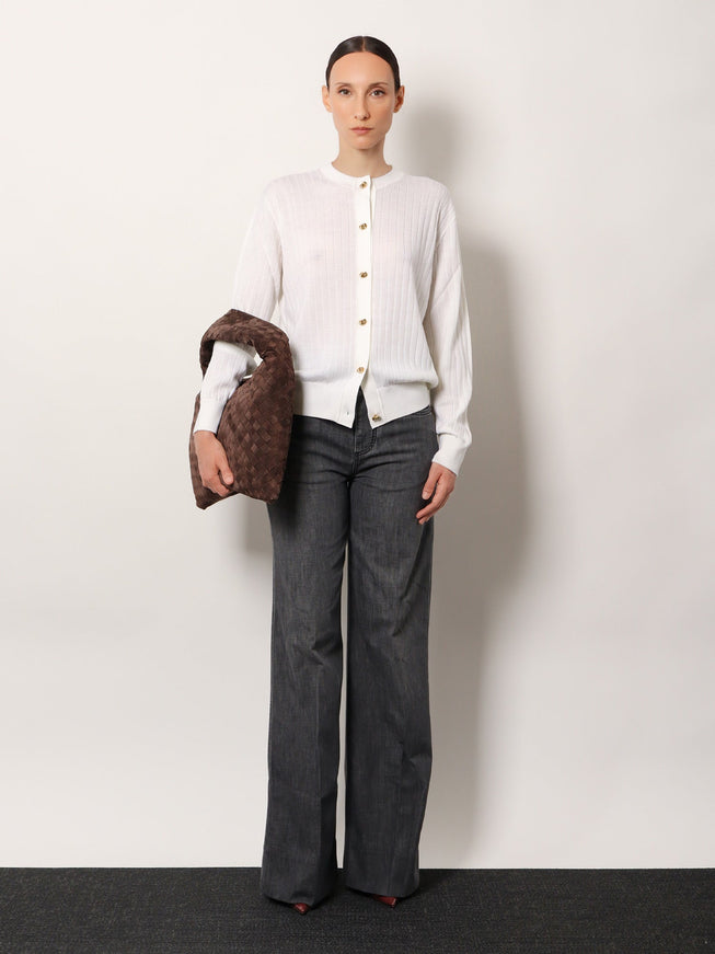 Bottega Veneta Black Washed Palazzo Denim Jeans