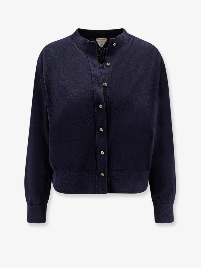 Bottega Veneta Cotton Blend Twin Set Navy