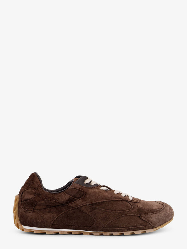 Bottega Veneta Orbit Flash Low-Top Suede Sneakers Fondant