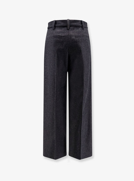 Brunello Cucinelli Virgin Wool Trousers With Belt