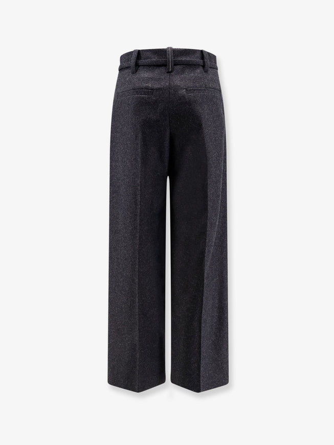 Brunello Cucinelli Virgin Wool Trousers With Belt