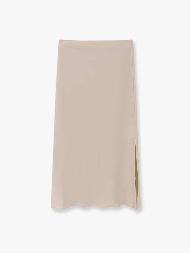 Brunello Cucinelli Satin Skirt Beige