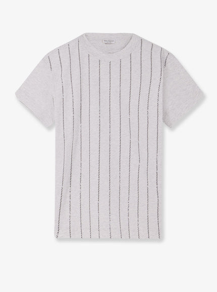 Brunello Cucinelli Cotton T-Shirt Nebbia