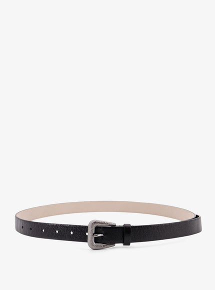 Brunello Cucinelli Leather Belt M Nero