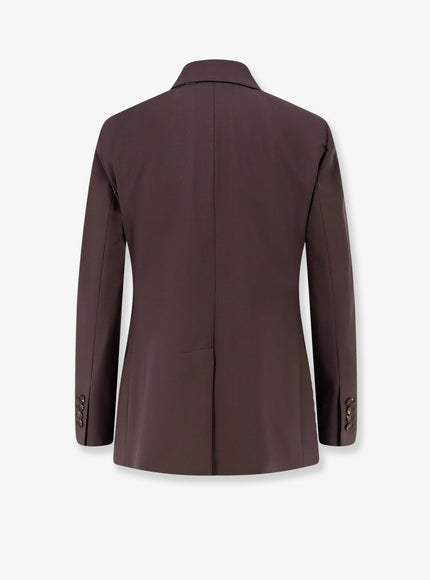 Brunello Cucinelli Tropical Luxury Wool Blazer With Monili