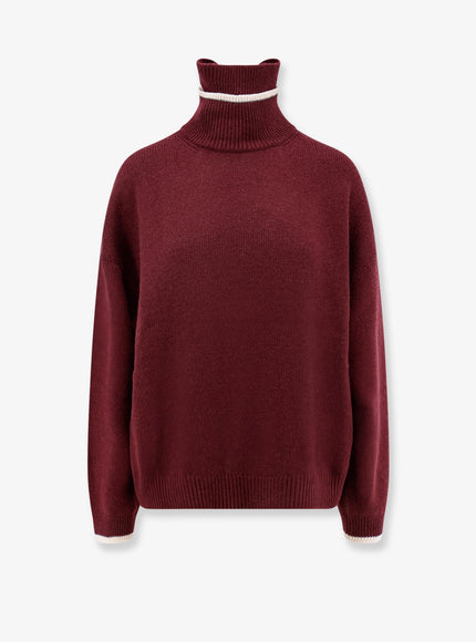 Brunello Cucinelli Cashmere Turtleneck Amaranto+Pigna+Panama