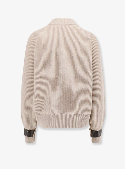 Brunello Cucinelli Cashmere Sweater With Removable Cuffs