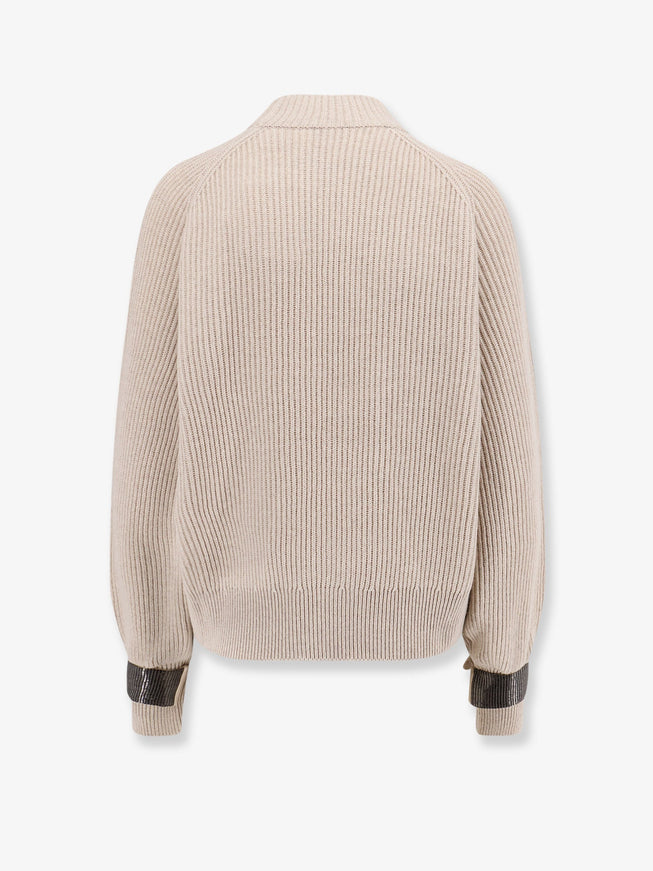 Brunello Cucinelli Cashmere Sweater With Removable Cuffs