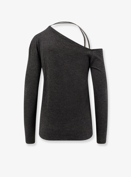 Brunello Cucinelli Cashmere And Silk Blend Sweater With Monili Detail