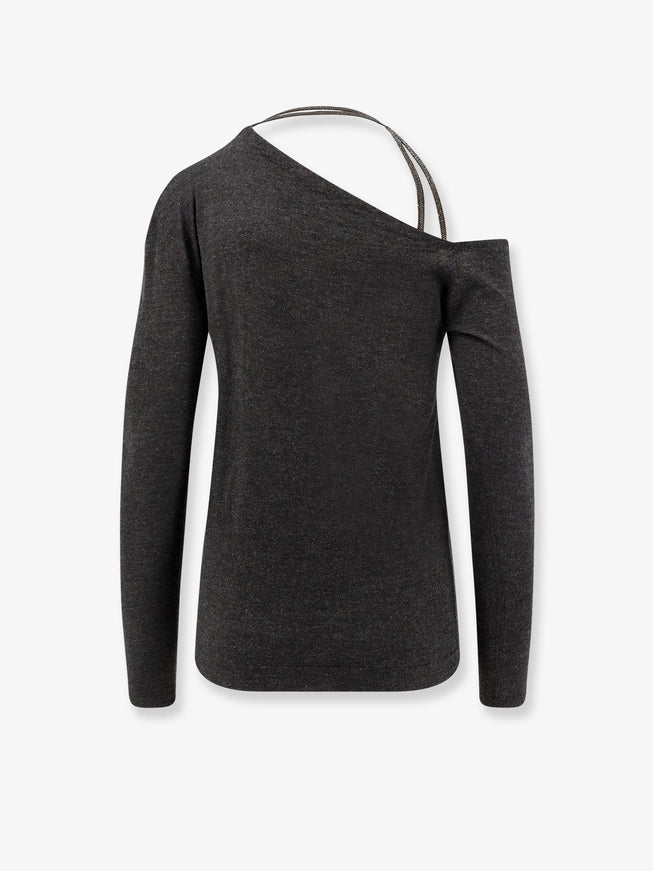 Brunello Cucinelli Cashmere And Silk Blend Sweater With Monili Detail