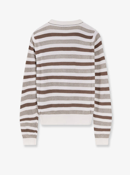 Brunello Cucinelli Sparkling Stripes Cotton Sweater