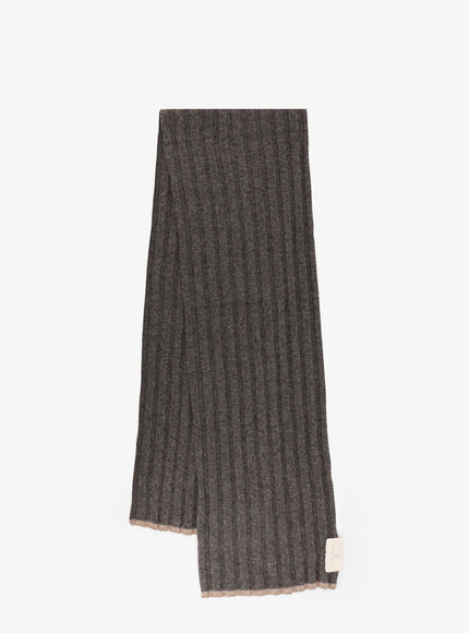 Brunello Cucinelli Cashmere Scarf Uni Piombo Nocciola
