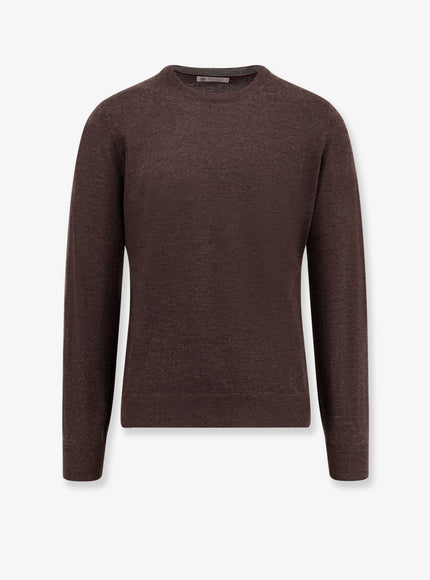 Brunello Cucinelli Cahmere And Silk Sweater Moro Grigio Chiaro