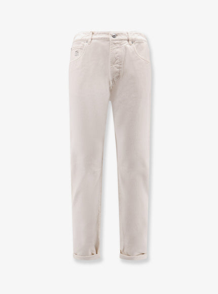 Brunello Cucinelli Canvas Trousers Panama