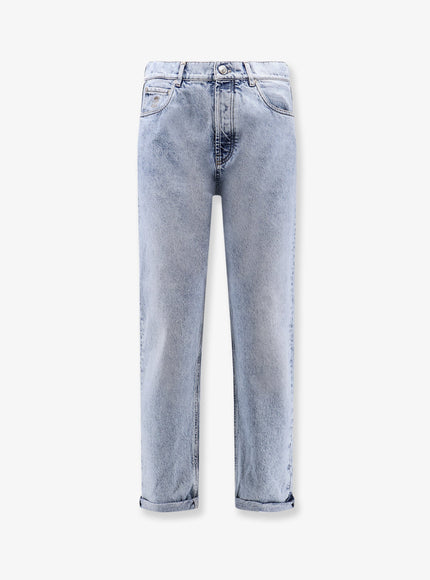 Brunello Cucinelli Stone-Washed Denim Jeans Denim Chiaro