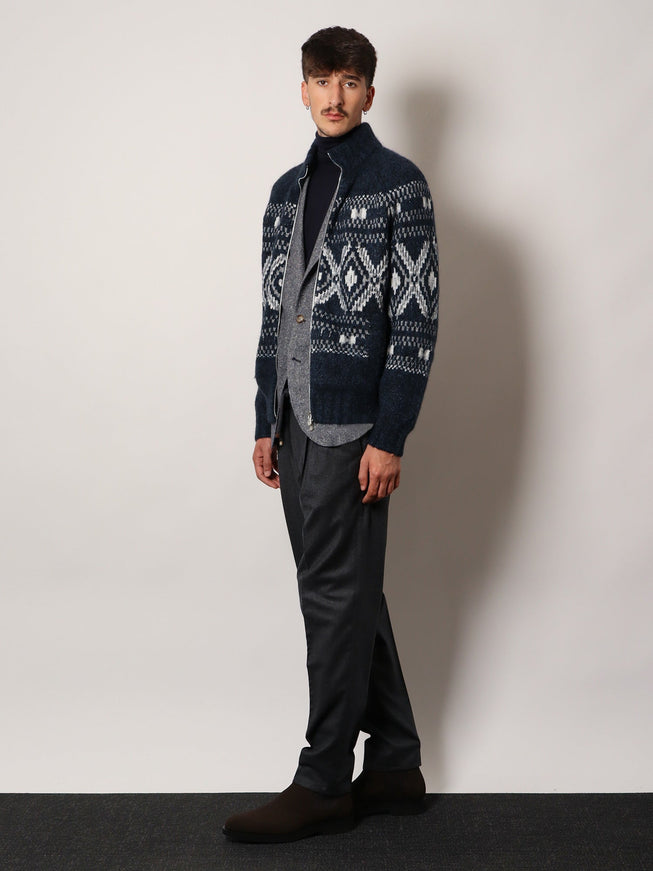 Brunello Cucinelli Alpaca Blend Cardigan With Embroideries