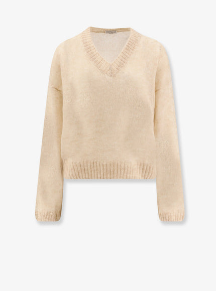 Brunello Cucinelli Mohair And Wool Blend Sweater Seashell