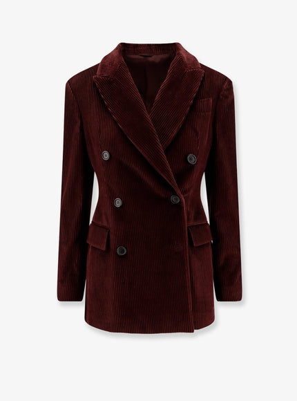 Brunello Cucinelli Corduroy Blazer Burgundy