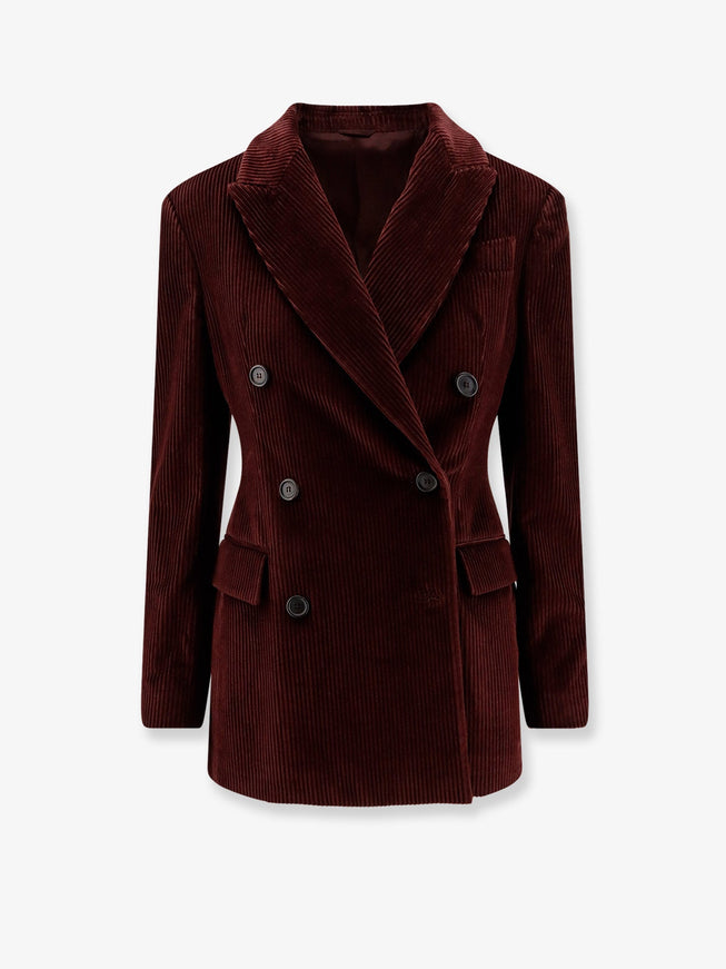 Brunello Cucinelli Corduroy Blazer Burgundy