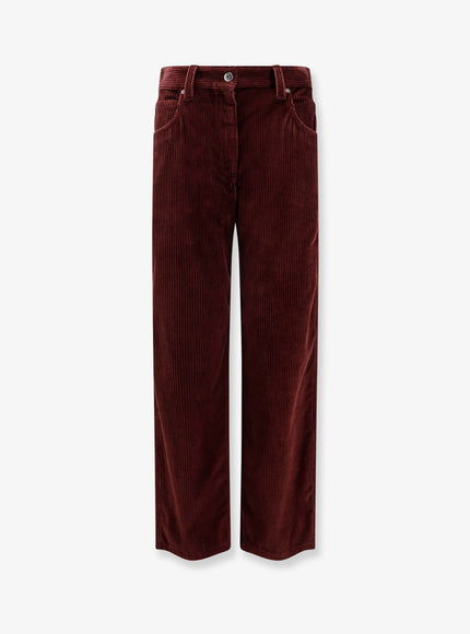 Brunello Cucinelli Corduroy Trousers Red Wine