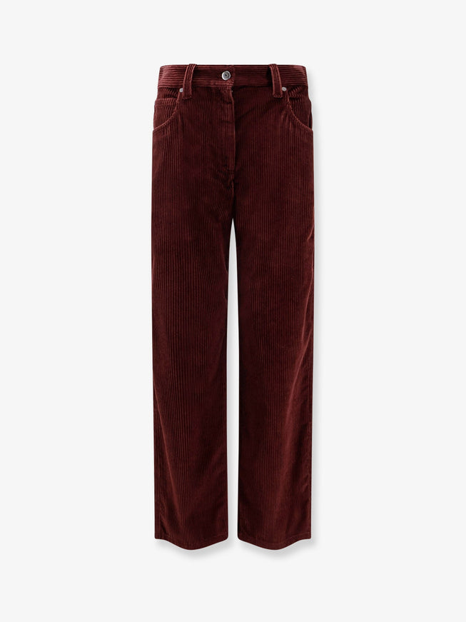 Brunello Cucinelli Corduroy Trousers Red Wine