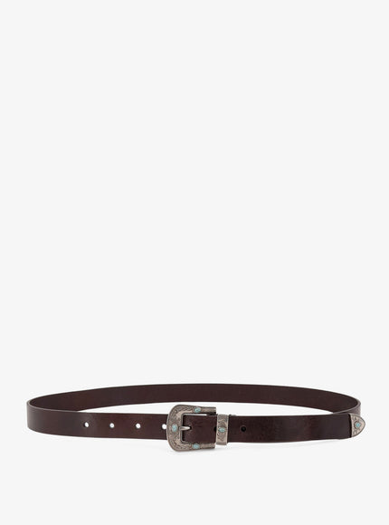 Brunello Cucinelli Leather Pull-Up Belt Ebano