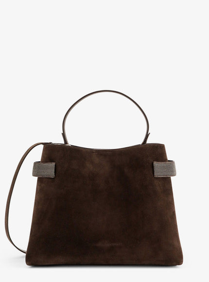 Brunello Cucinelli Suede Shoulder Bag Uni Corvino