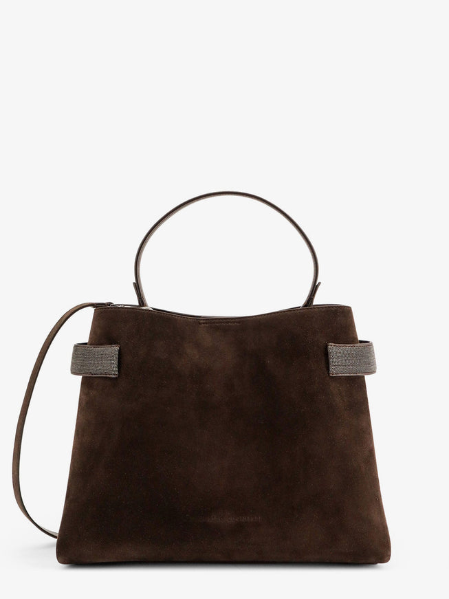 Brunello Cucinelli Suede Shoulder Bag Uni Corvino