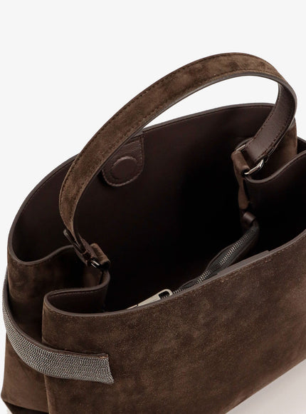 Brunello Cucinelli Suede Shoulder Bag