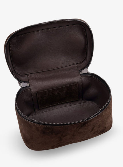 Brunello Cucinelli Suede Crossbody Bag With Leather Shoulder Strap