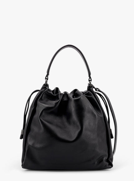 Brunello Cucinelli Bucket Mellow Leather Bucket Bag With Monili Detail
