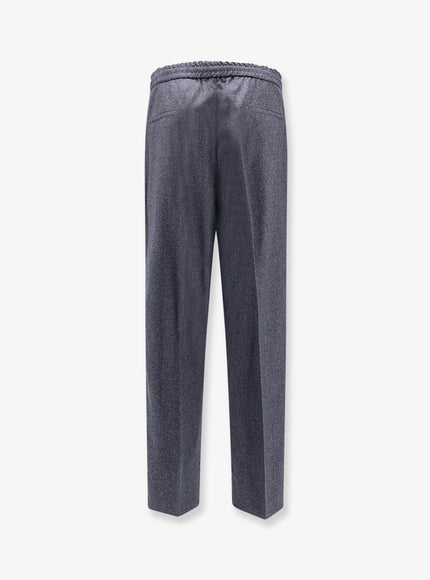 Brunello Cucinelli Virgin Wool Trousers With Drawstring