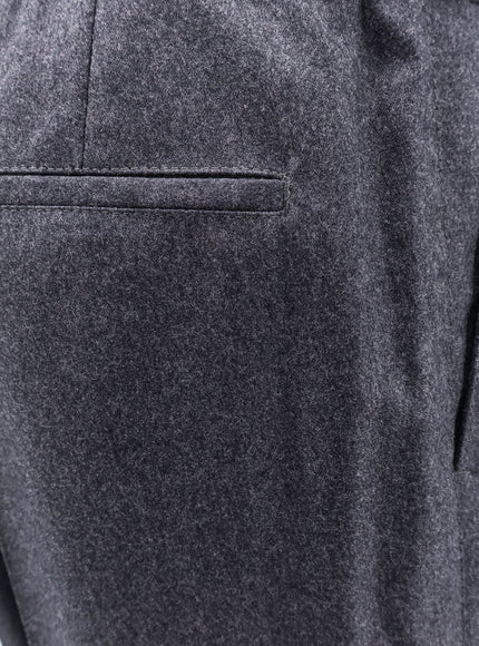 Brunello Cucinelli Virgin Wool Trousers With Drawstring